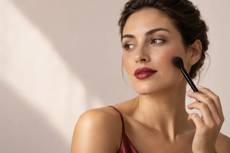 Lippen- und Wangen-Make-up mit seidigem Finish